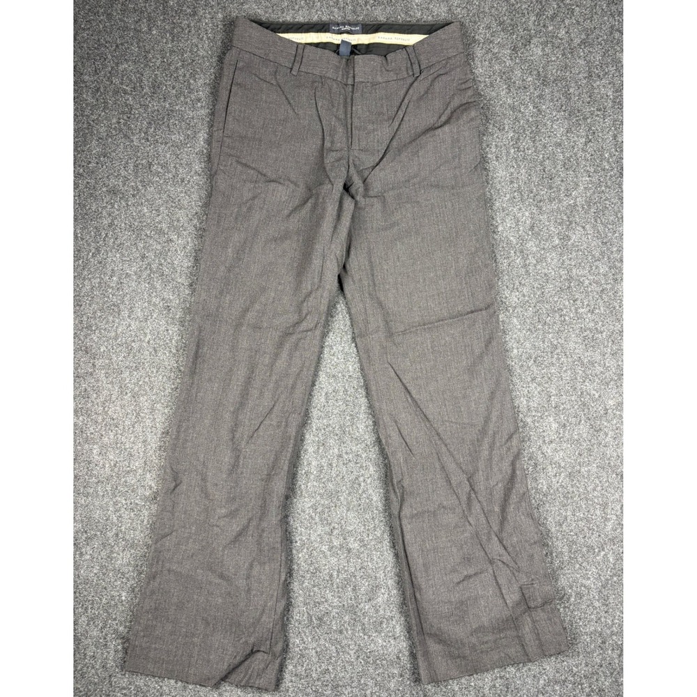 Banana Republic Martin Fit Gray Stretch Wool Wide Leg Dress Pants Womens Size 2
